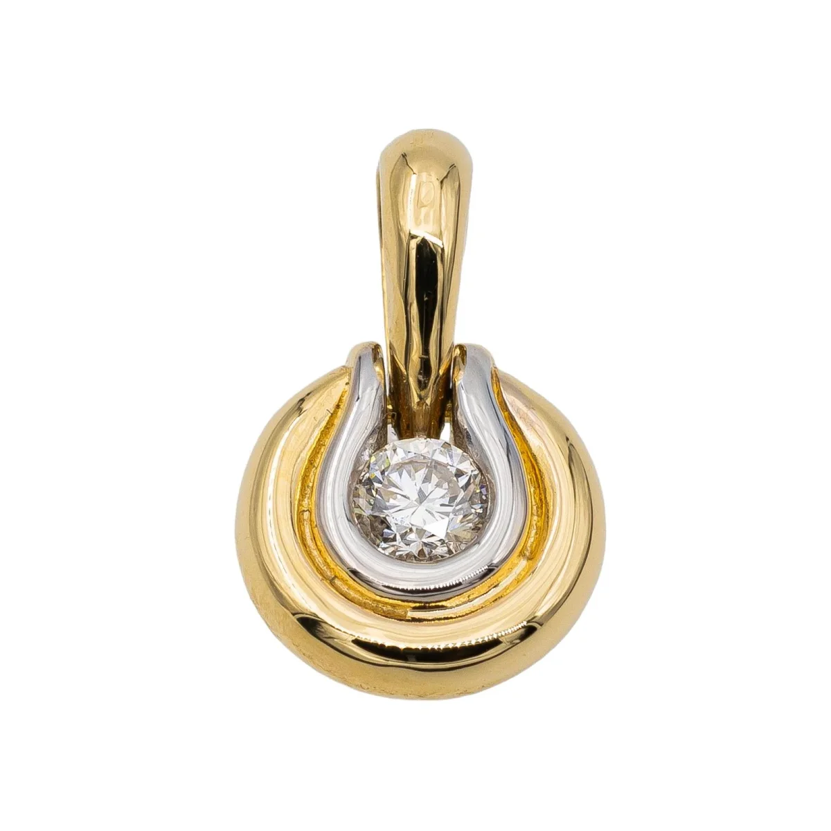 Pendentif Or jaune, Or blanc Diamant