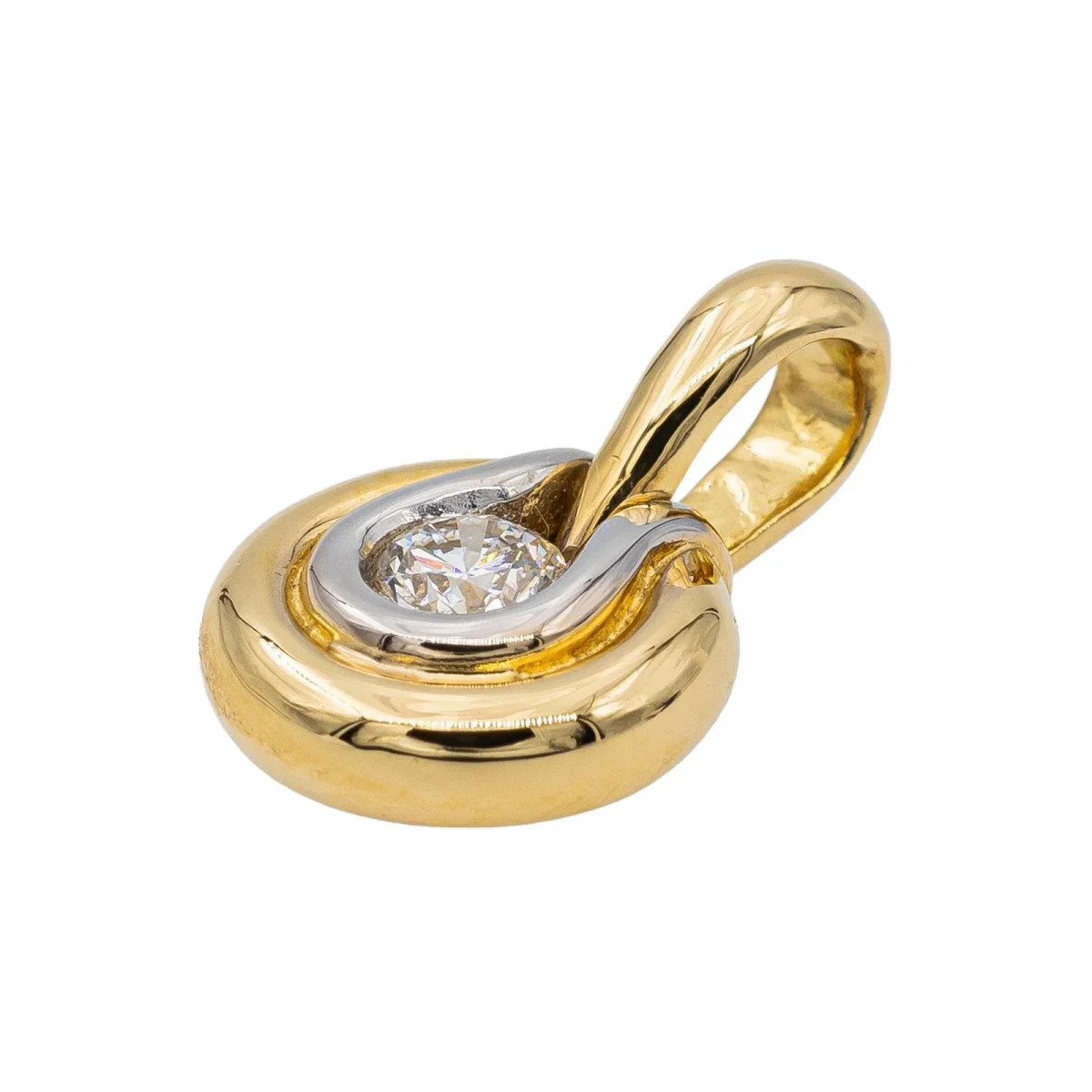 Pendentif Or jaune, Or blanc Diamant – Image 3