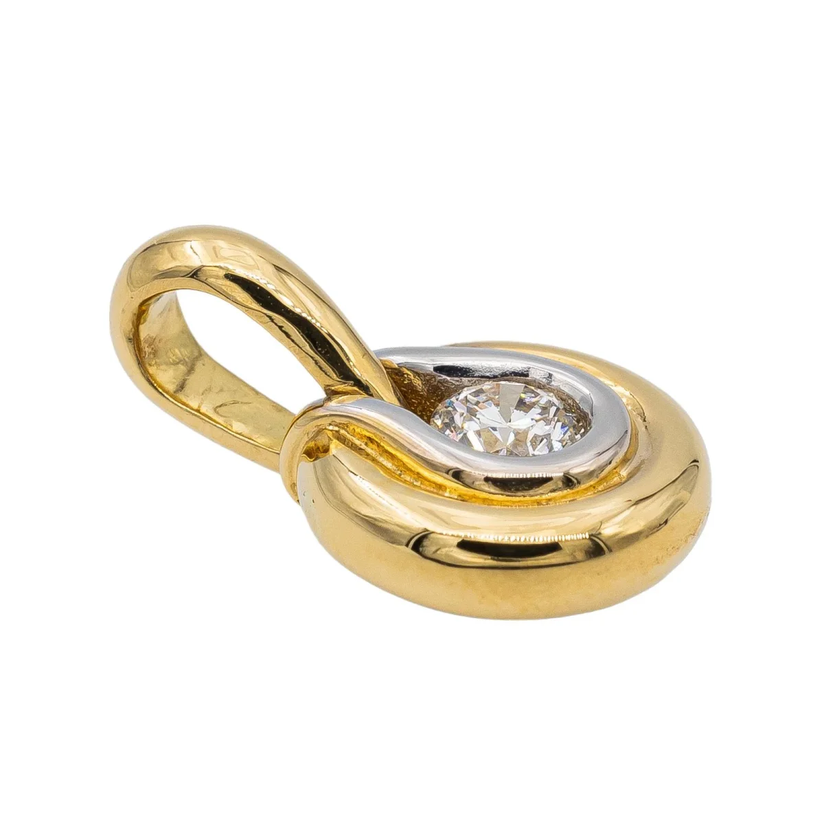 Pendentif Or jaune, Or blanc Diamant – Image 4