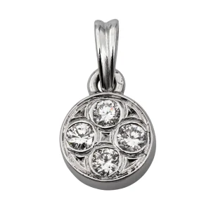 Pendentif Or blanc Diamant