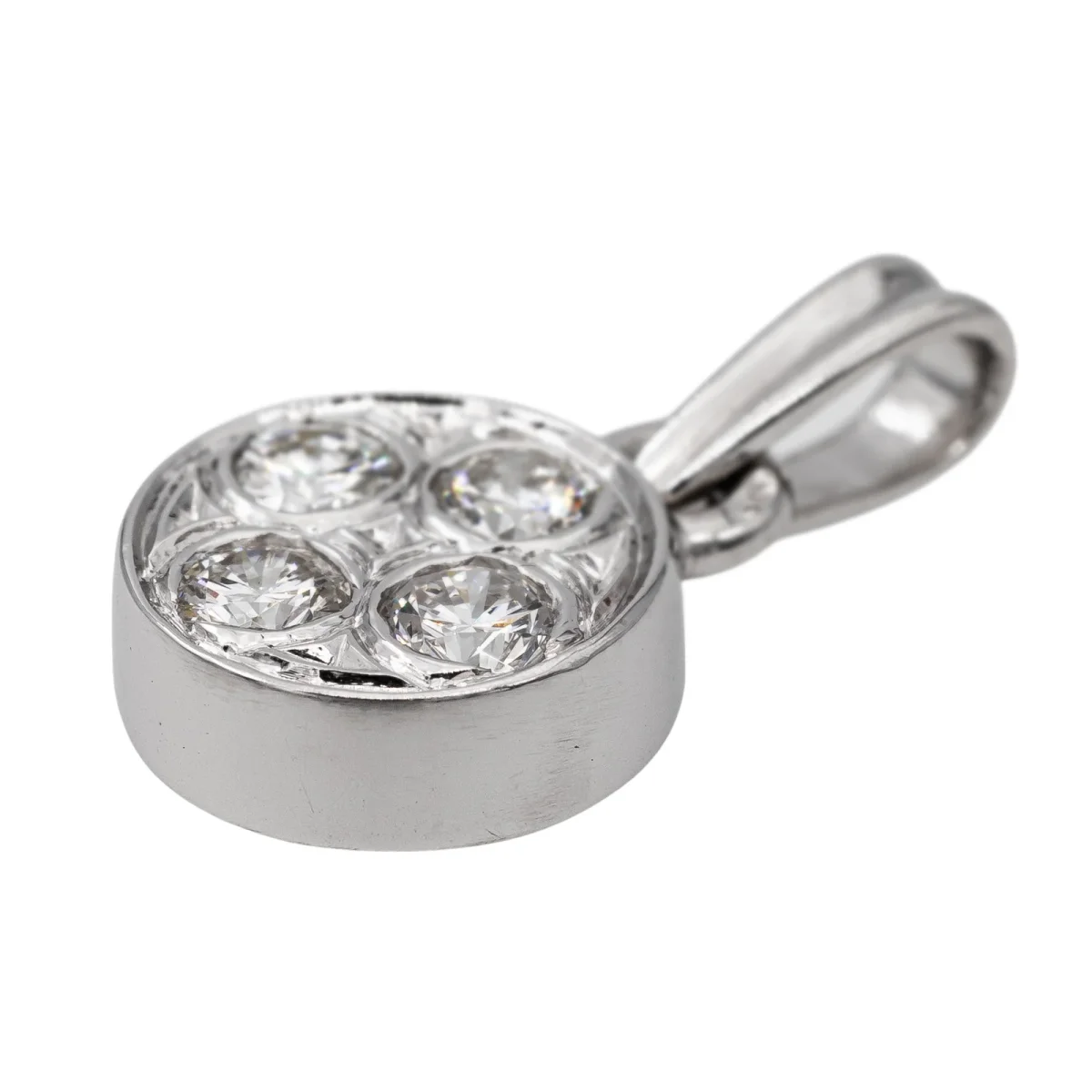 Pendentif Or blanc Diamant – Image 3