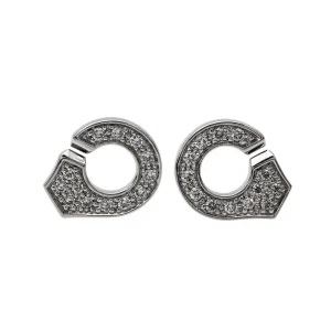 Dinh van Boucles d'oreilles Menottes Or blanc Diamant