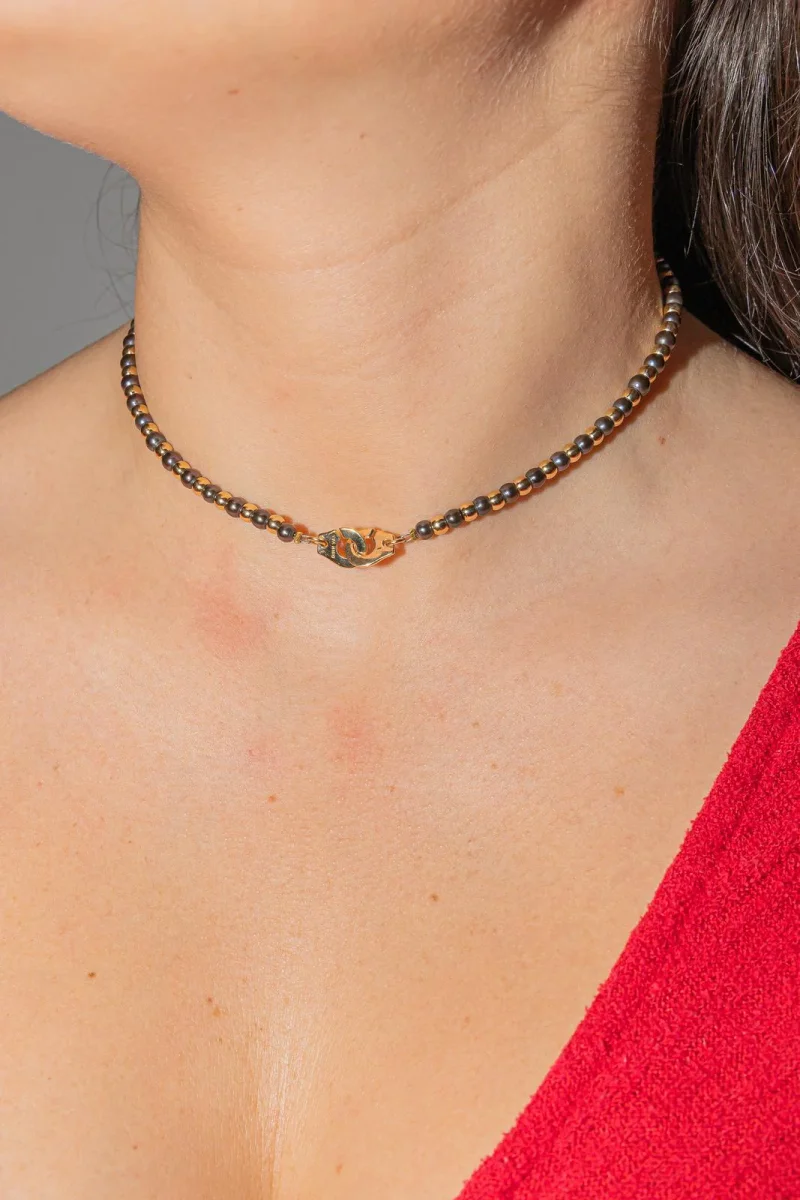 Dinh van Collier Menottes Or jaune Perle – Image 3