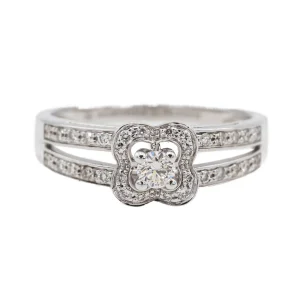 Mauboussin Bague Solitaire Chance of love Or blanc Diamant