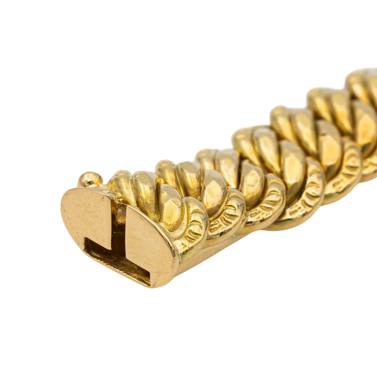 Bracelet Maille américaine Or jaune Saphir – Image 8