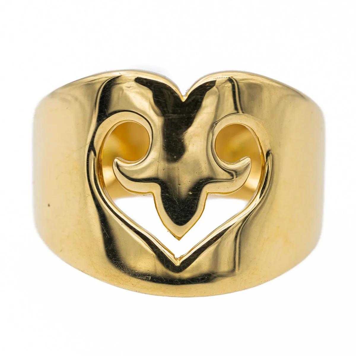 O.j. perrin Bague Cocktail Cœur légende Or jaune