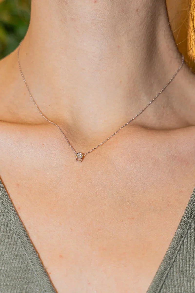 Dinh van Collier Le cube diamant Or blanc Diamant – Image 3