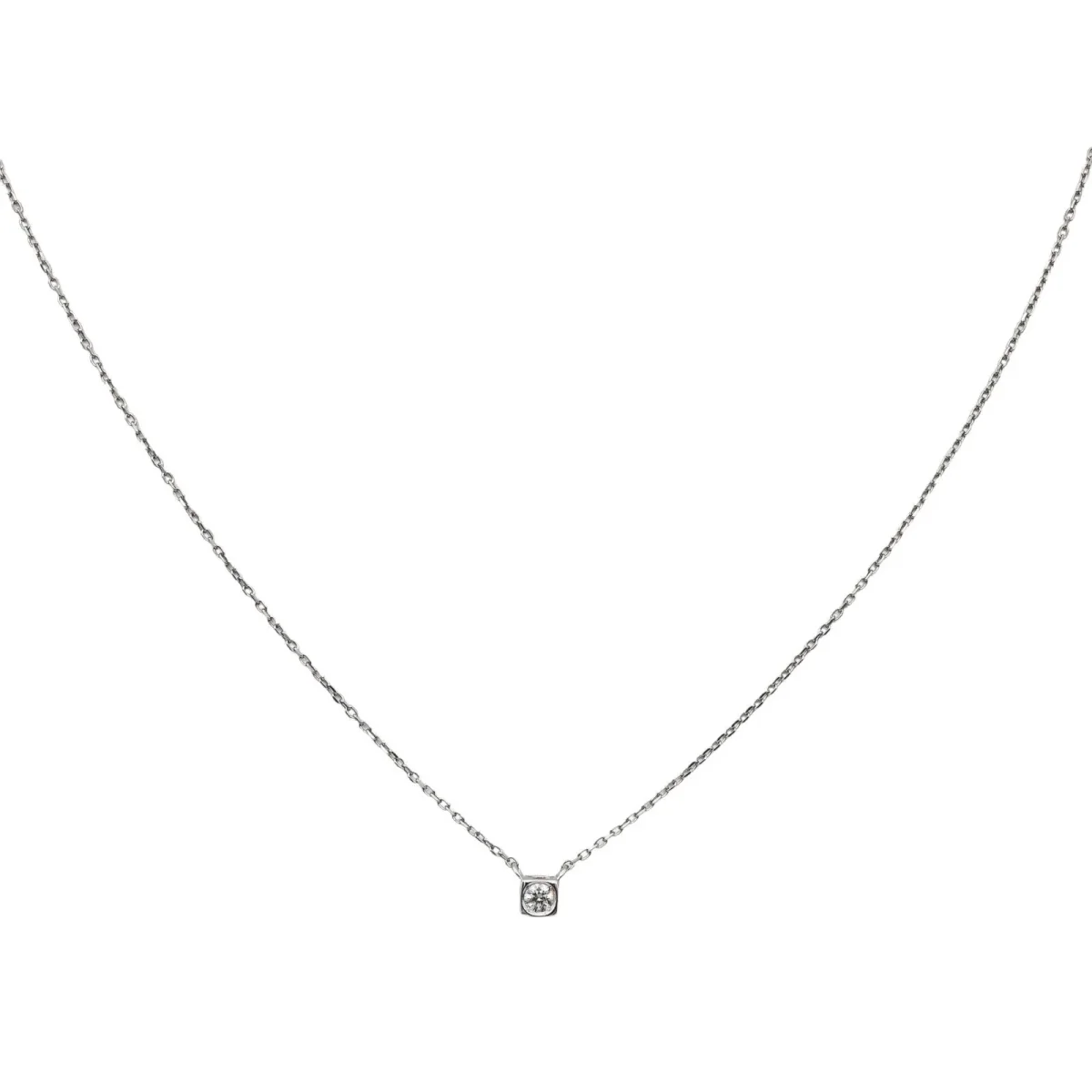 Dinh van Collier Le cube diamant Or blanc Diamant – Image 5