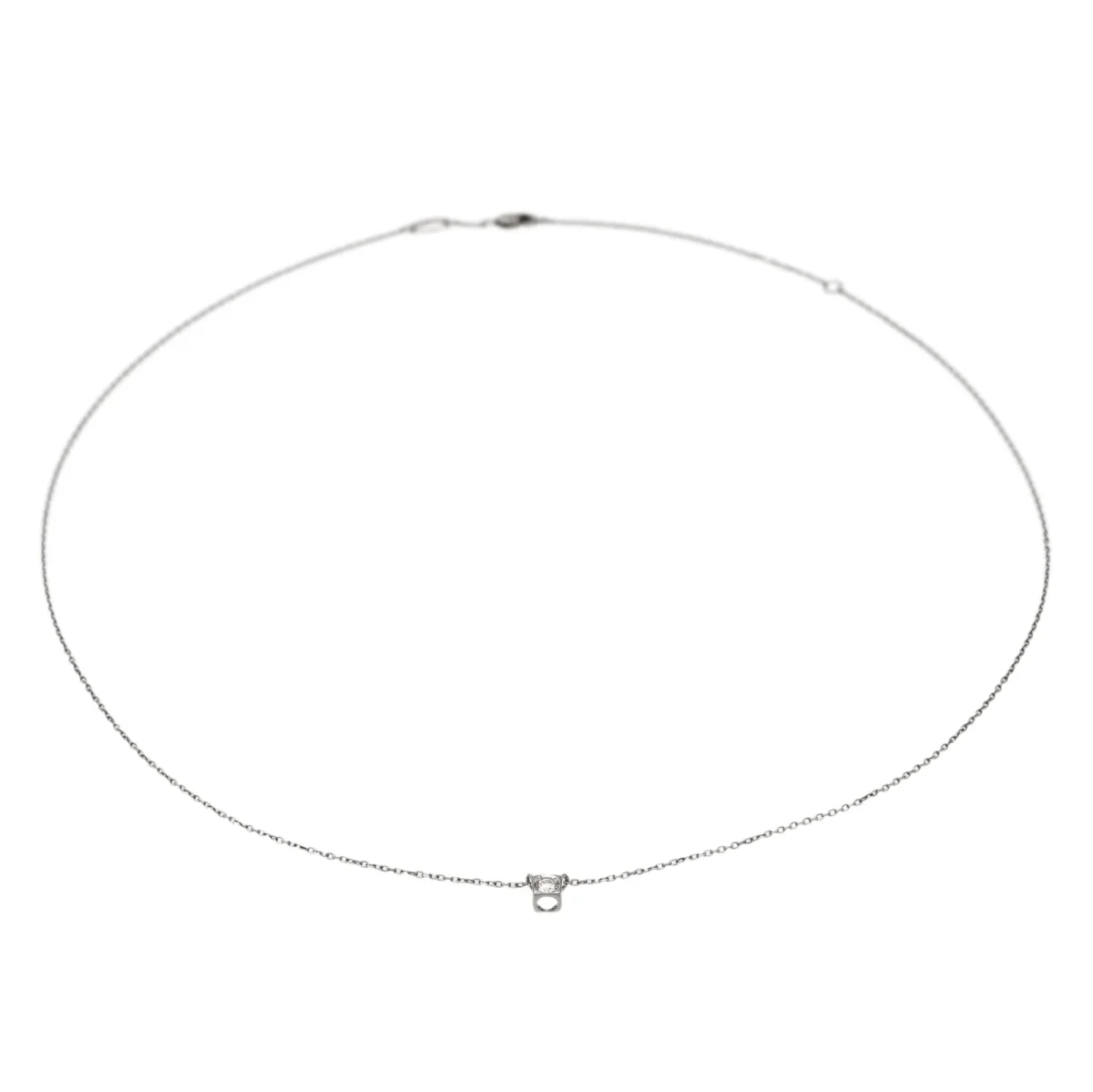 Dinh van Collier Le cube diamant Or blanc Diamant – Image 9