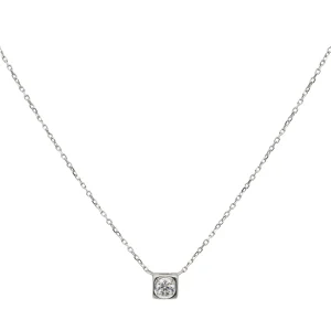 Dinh van Collier Le cube diamant Or blanc Diamant