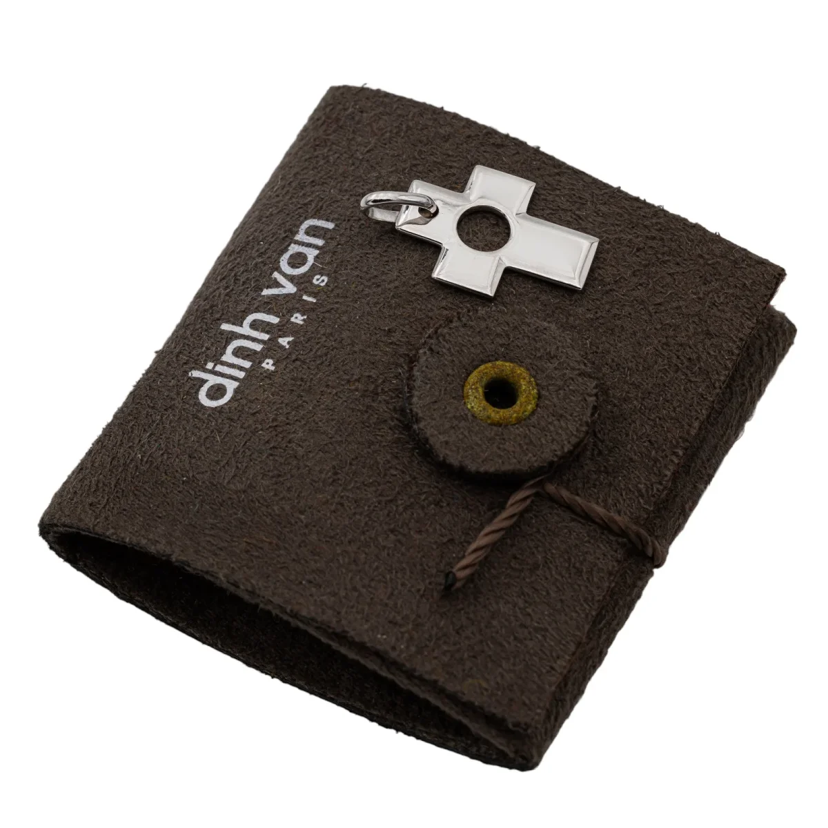 Dinh van Pendentif Croix percée Or blanc – Image 3