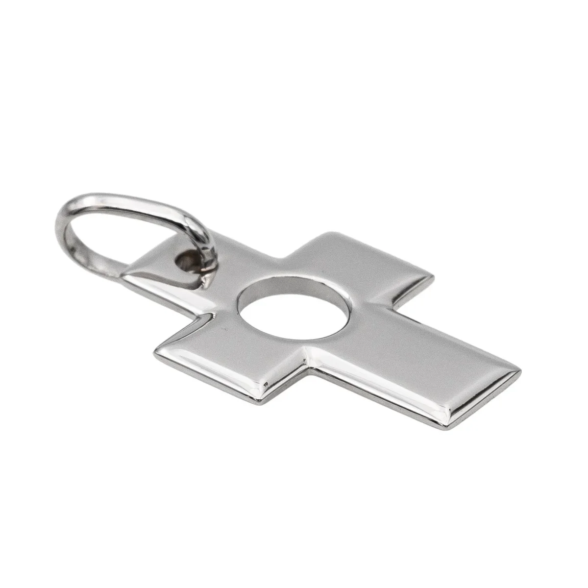 Dinh van Pendentif Croix percée Or blanc – Image 5