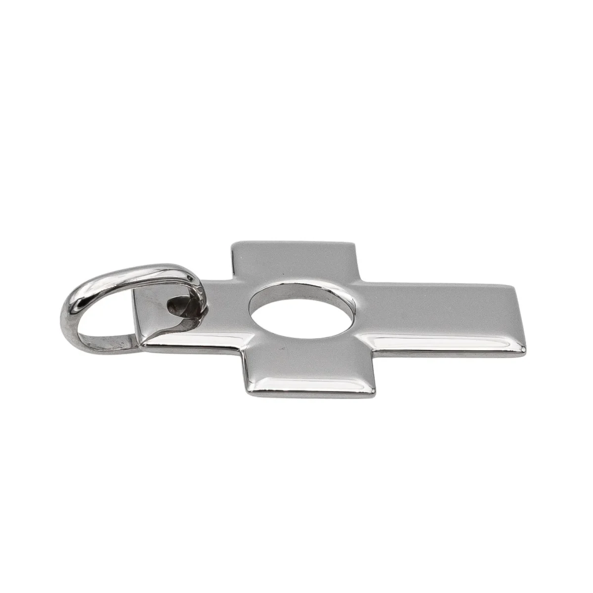 Dinh van Pendentif Croix percée Or blanc – Image 6