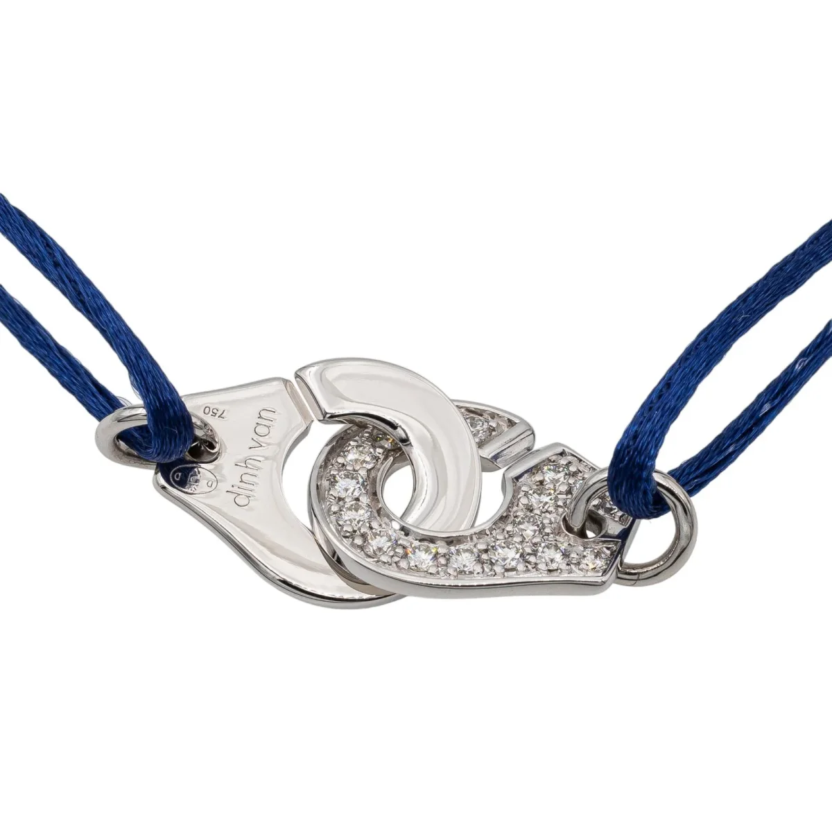 Dinh van Bracelet Cordon Menottes Or blanc Diamant – Image 5