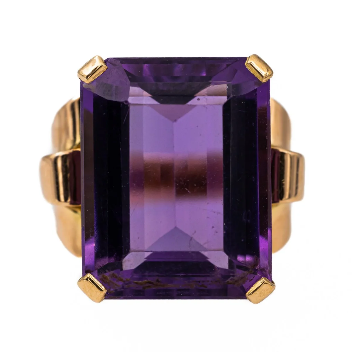 Bague Or rose Améthyste – Image 2