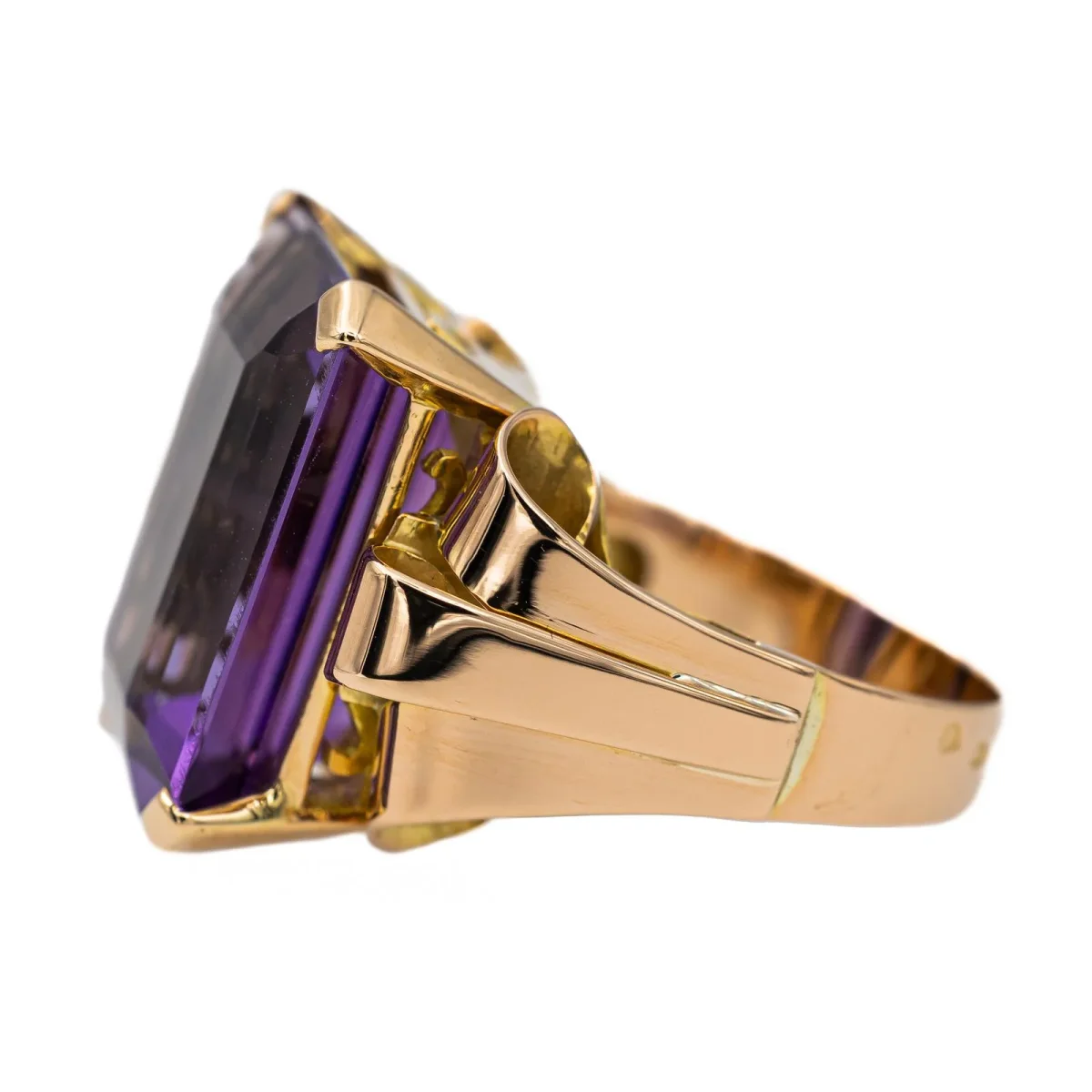 Bague Or rose Améthyste – Image 5