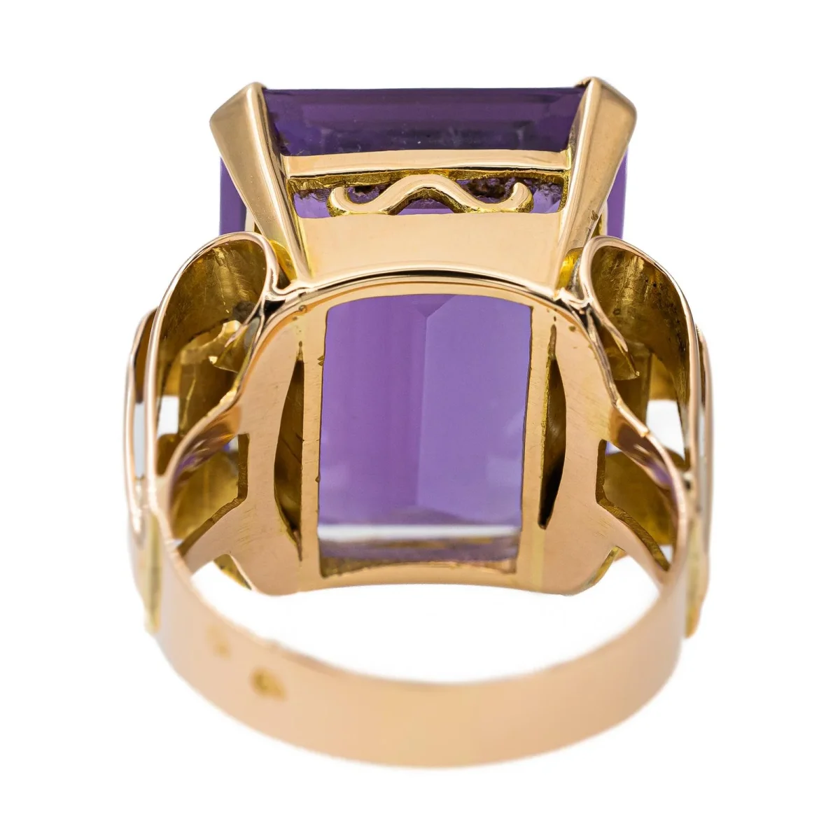 Bague Or rose Améthyste – Image 6