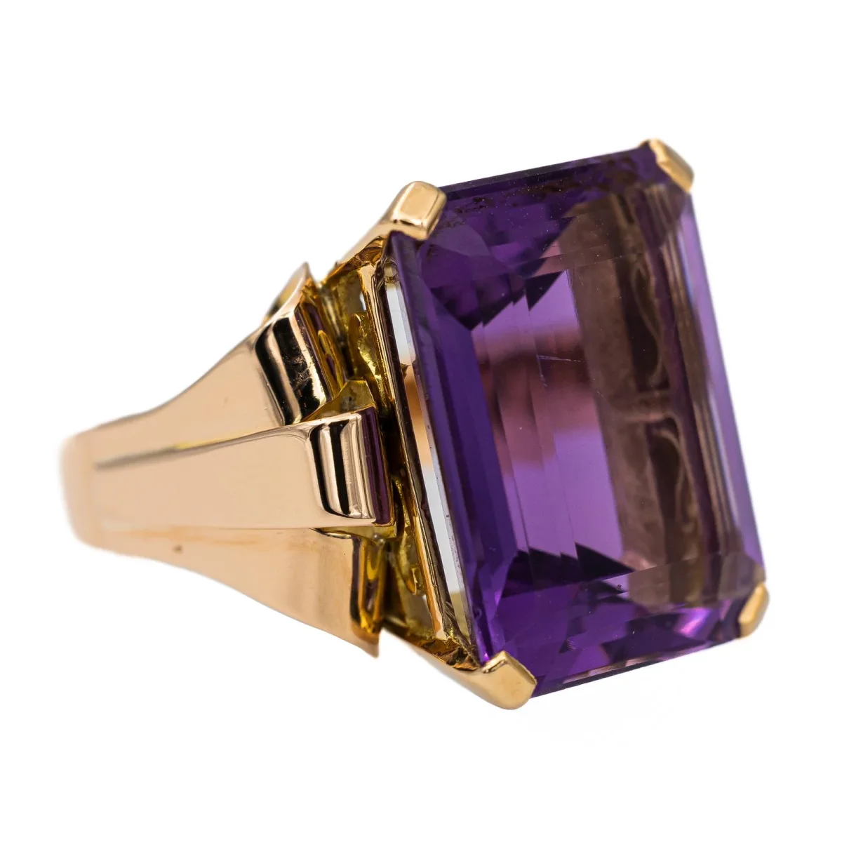 Bague Or rose Améthyste – Image 8