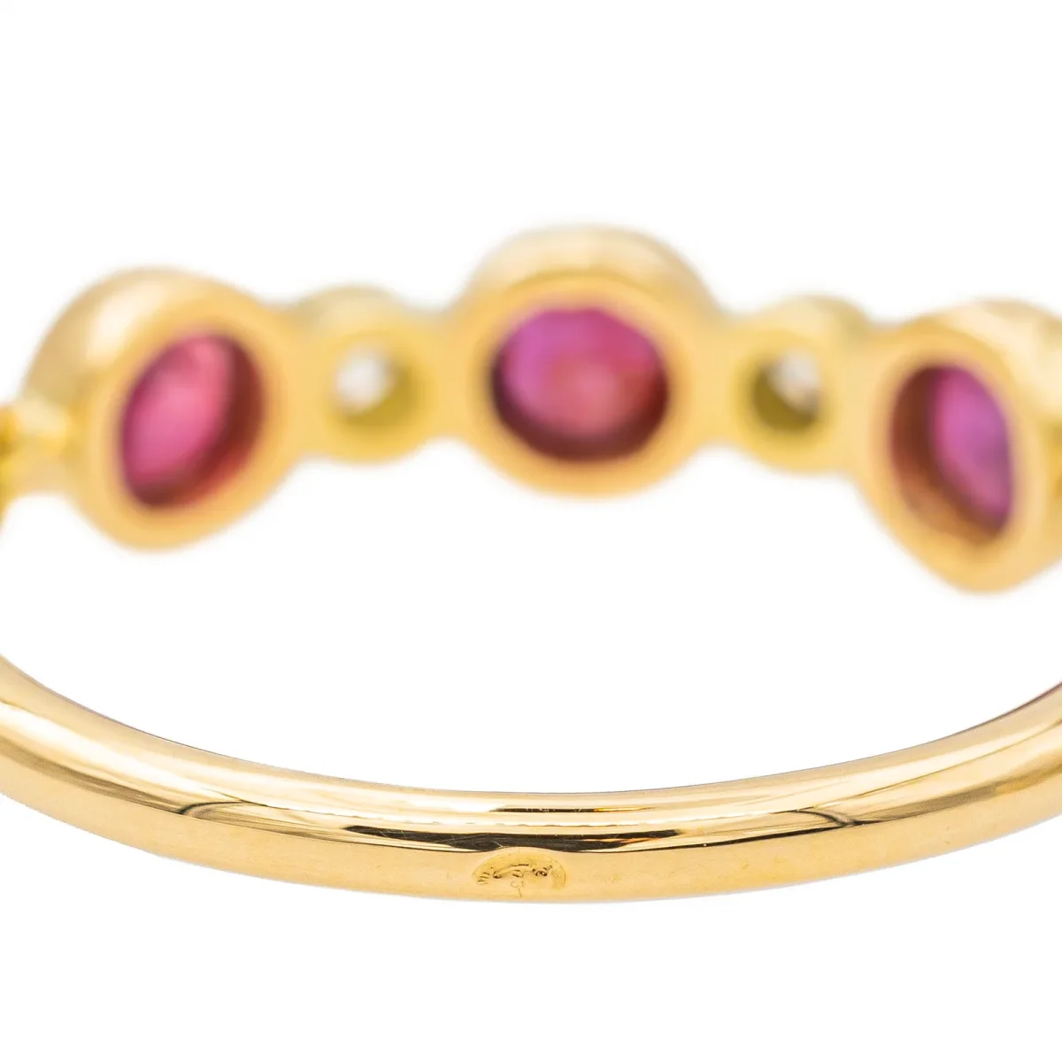 Bague Alliance Or jaune Rubis, Diamant – Image 6