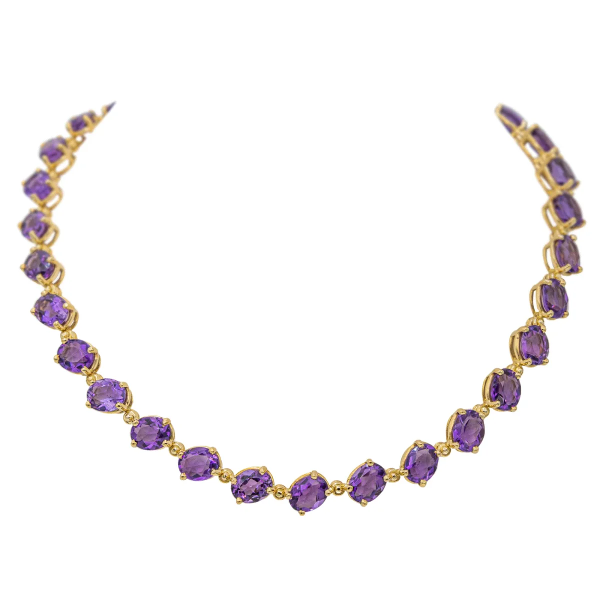 Collier Rivière Or jaune Améthyste – Image 2