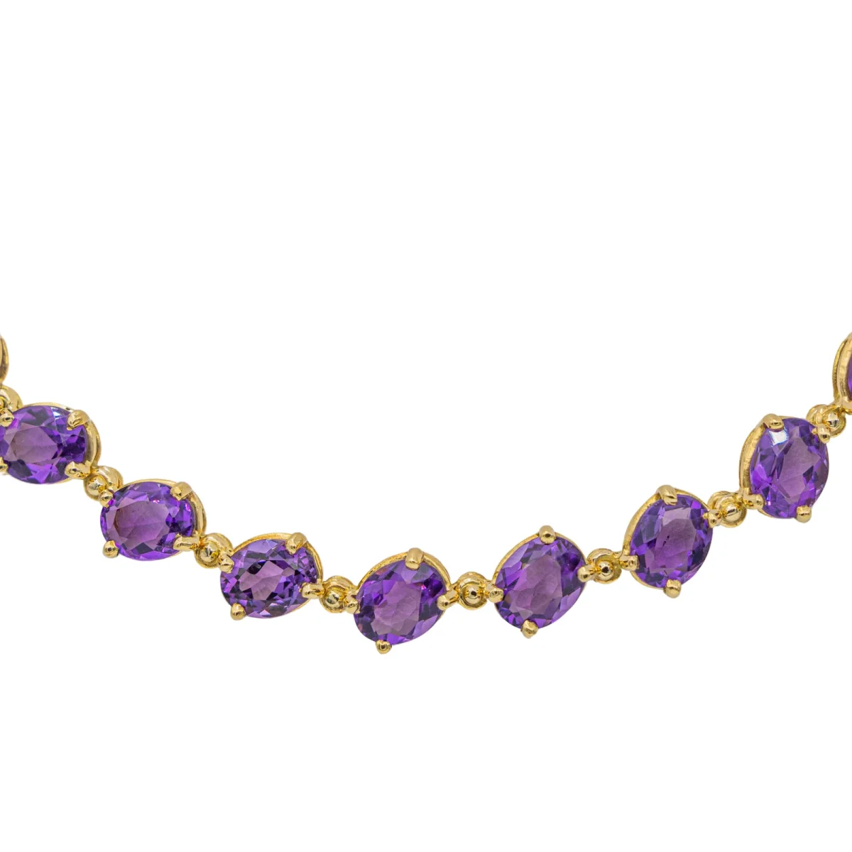 Collier Rivière Or jaune Améthyste – Image 4