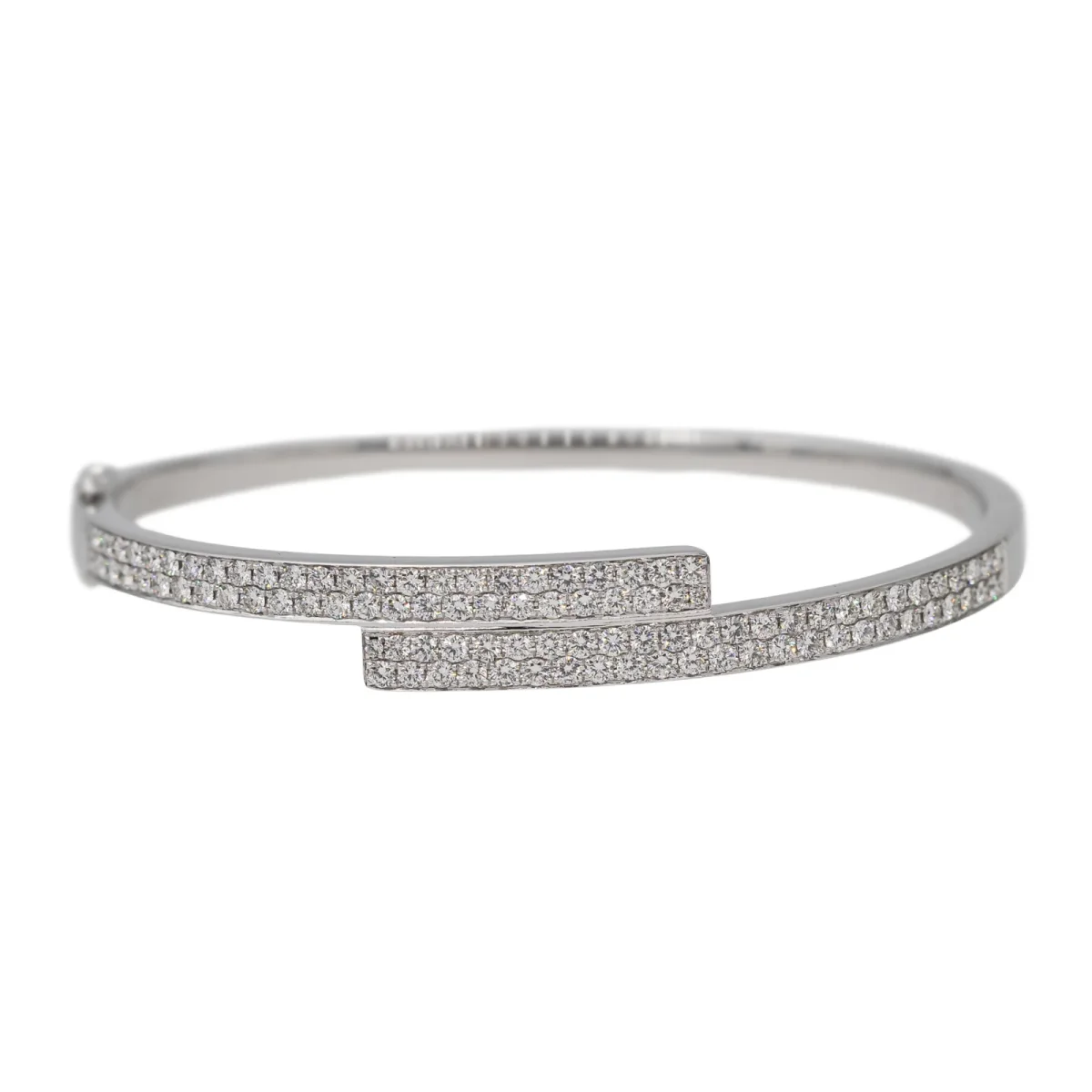 Bracelet Jonc Or blanc Diamant