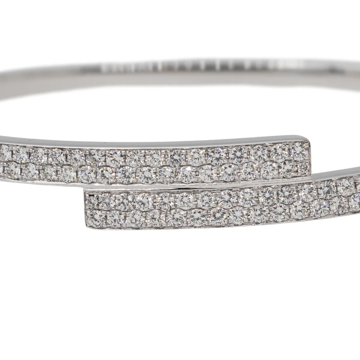 Bracelet Jonc Or blanc Diamant – Image 4
