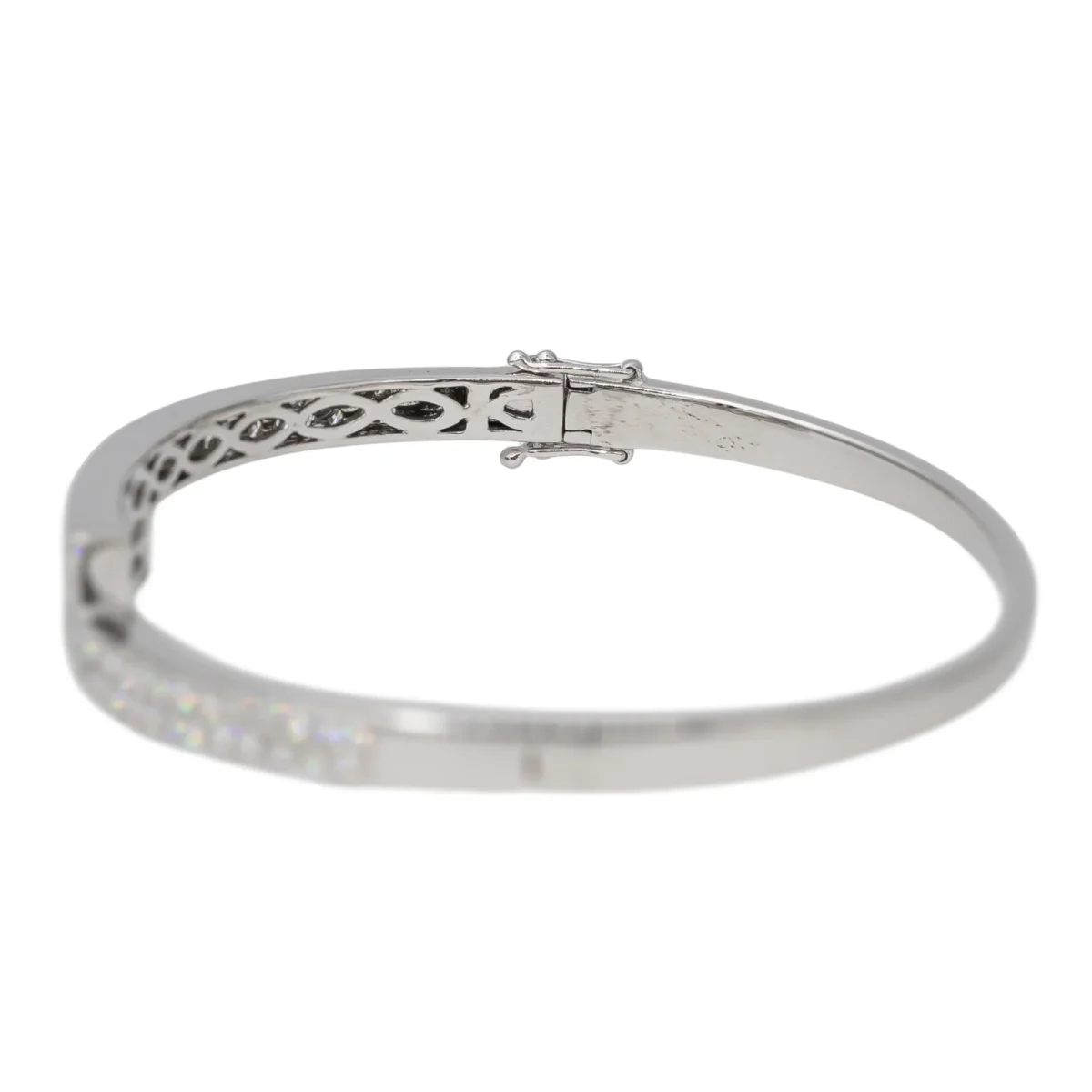 Bracelet Jonc Or blanc Diamant – Image 5