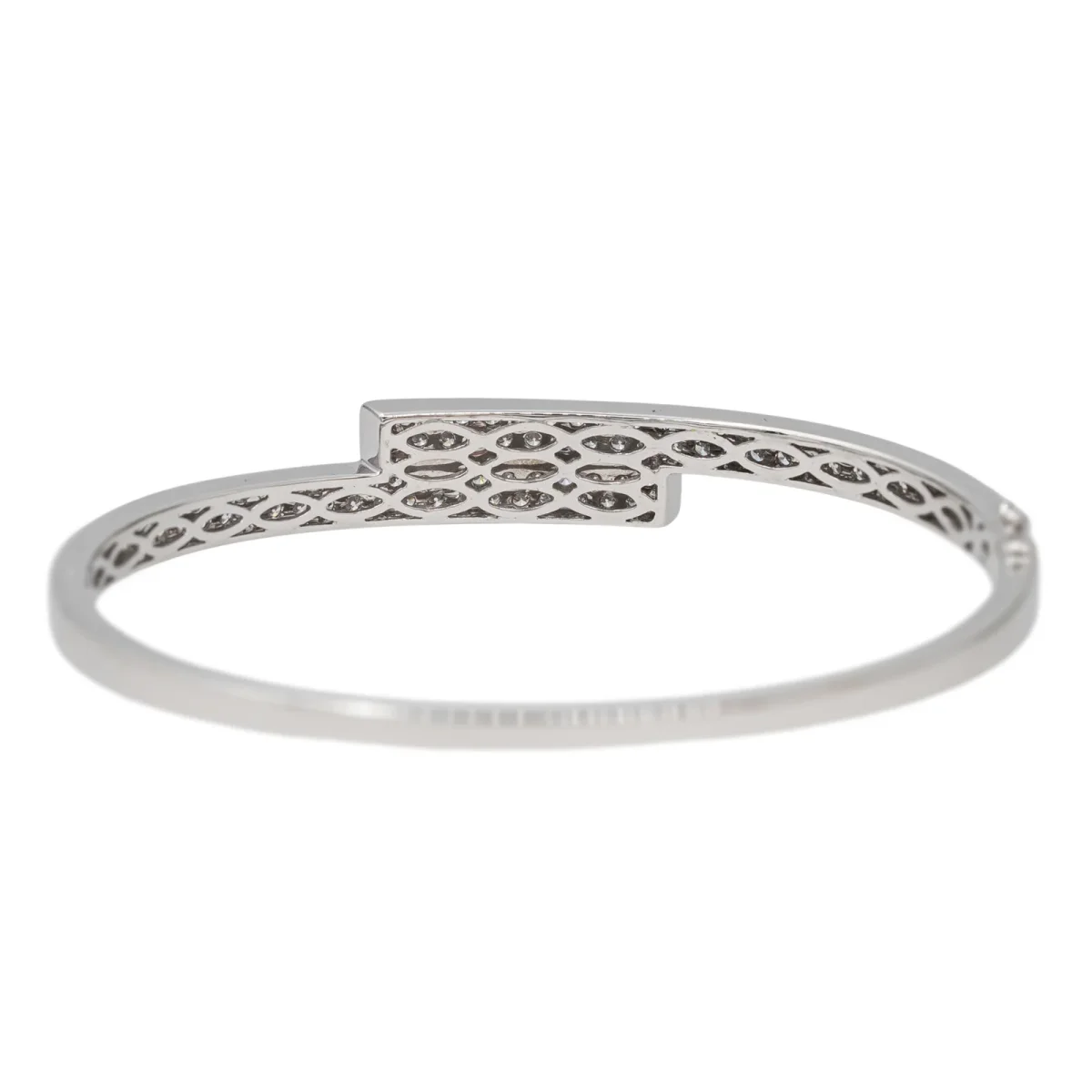 Bracelet Jonc Or blanc Diamant – Image 6