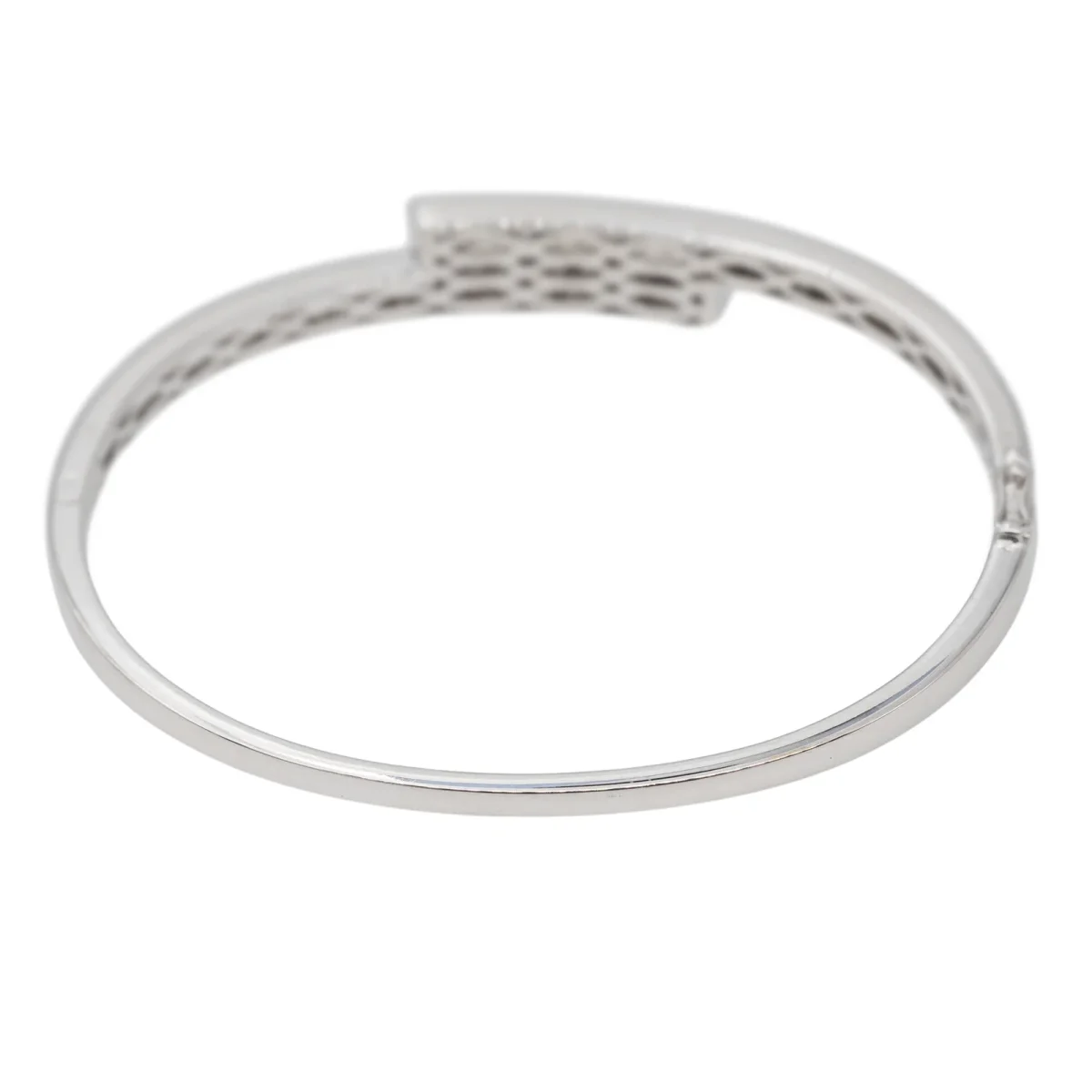 Bracelet Jonc Or blanc Diamant – Image 7