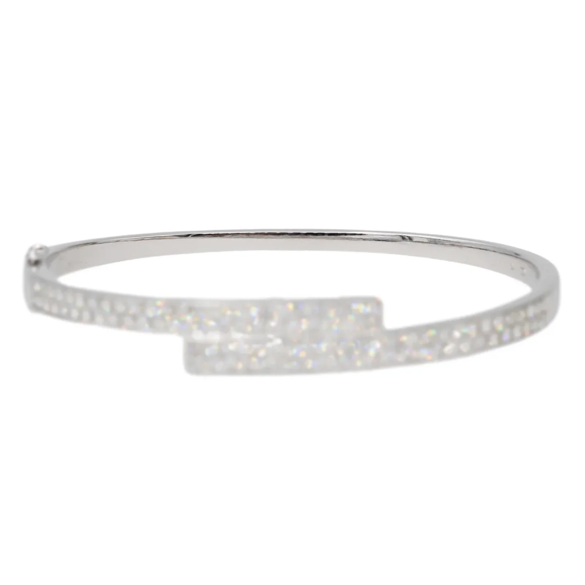 Bracelet Jonc Or blanc Diamant – Image 9