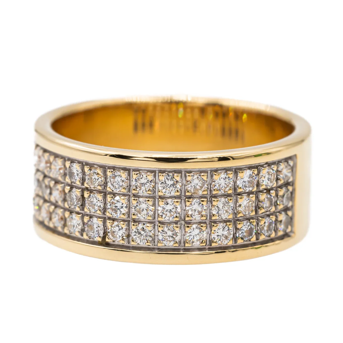 Bague Bandeau Or jaune Diamant – Image 4