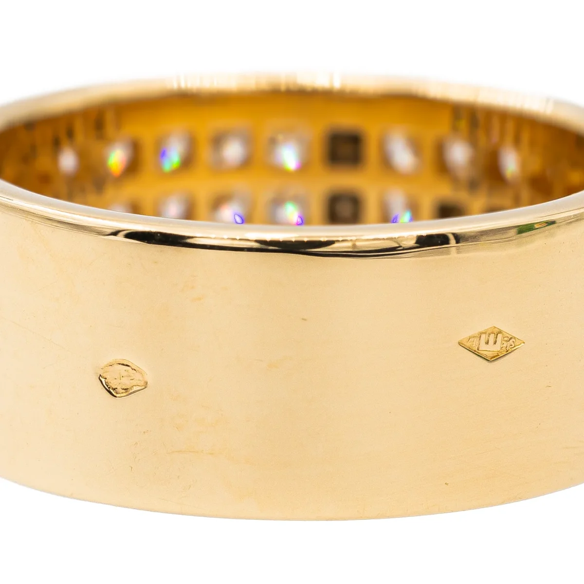 Bague Bandeau Or jaune Diamant – Image 7