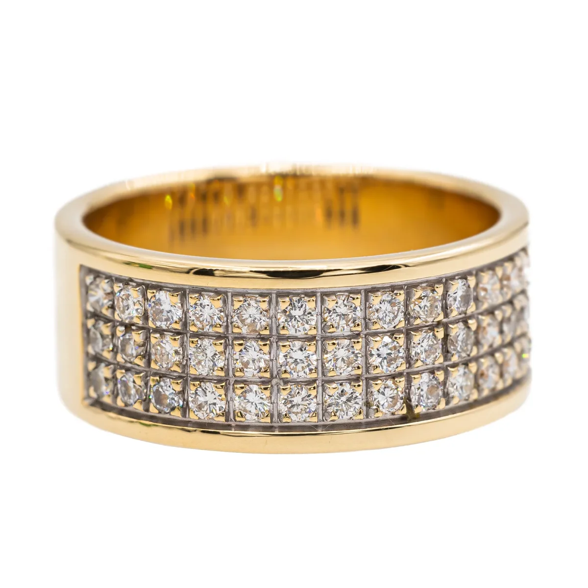 Bague Bandeau Or jaune Diamant – Image 8