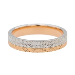 Bague Alliance Or blanc, Or rose