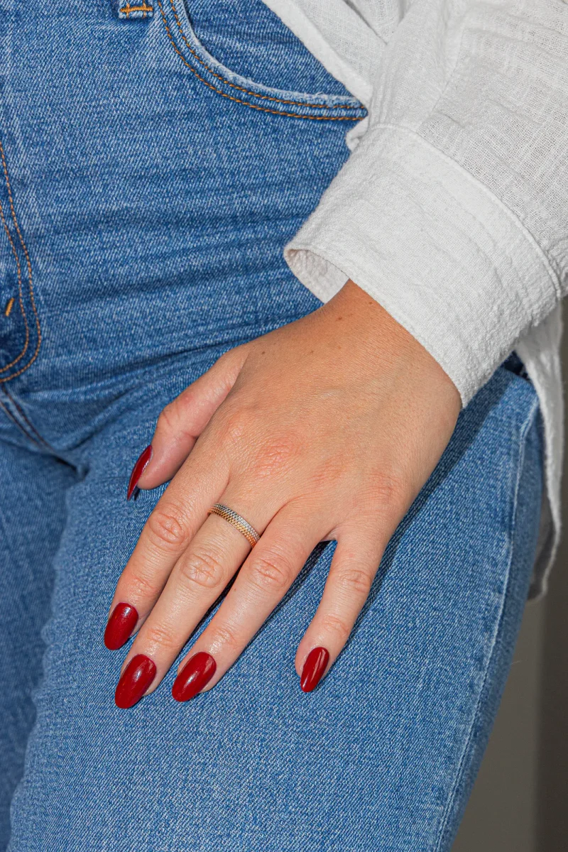 Bague Alliance Or rose, Or blanc – Image 3