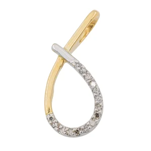 Pendentif Or jaune, Or blanc Diamant