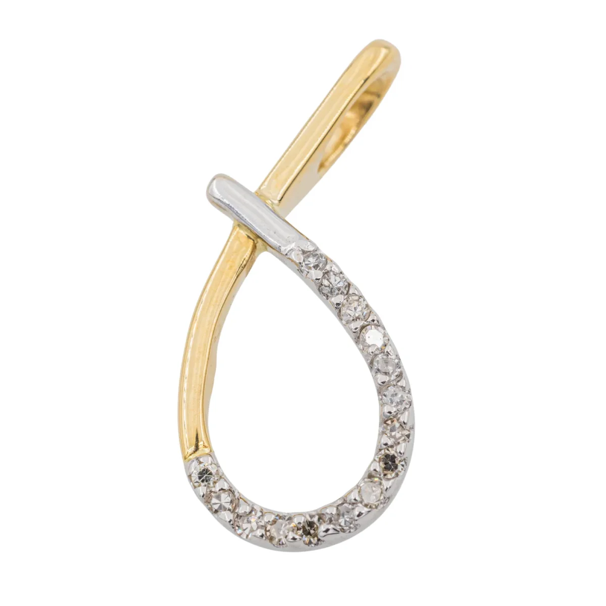 Pendentif Or jaune, Or blanc Diamant