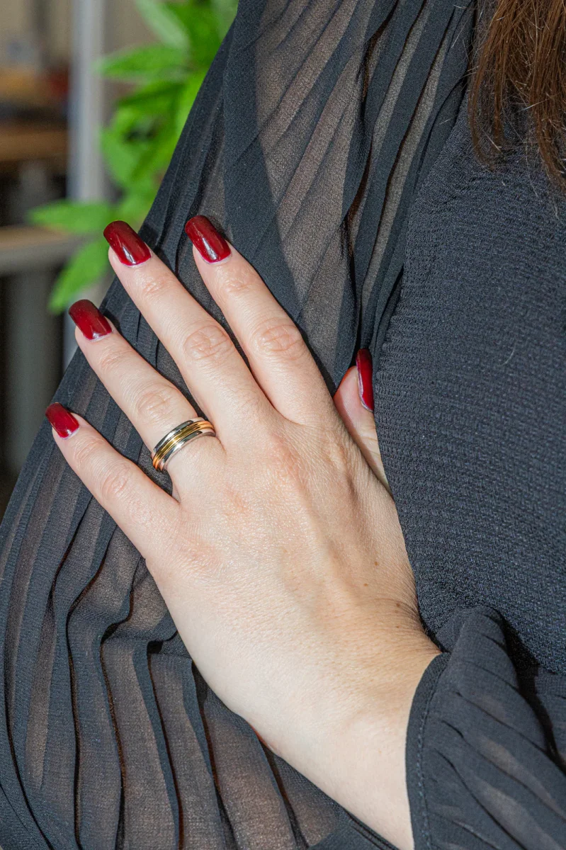 Mauboussin Bague Alliance Or blanc, Or jaune – Image 3