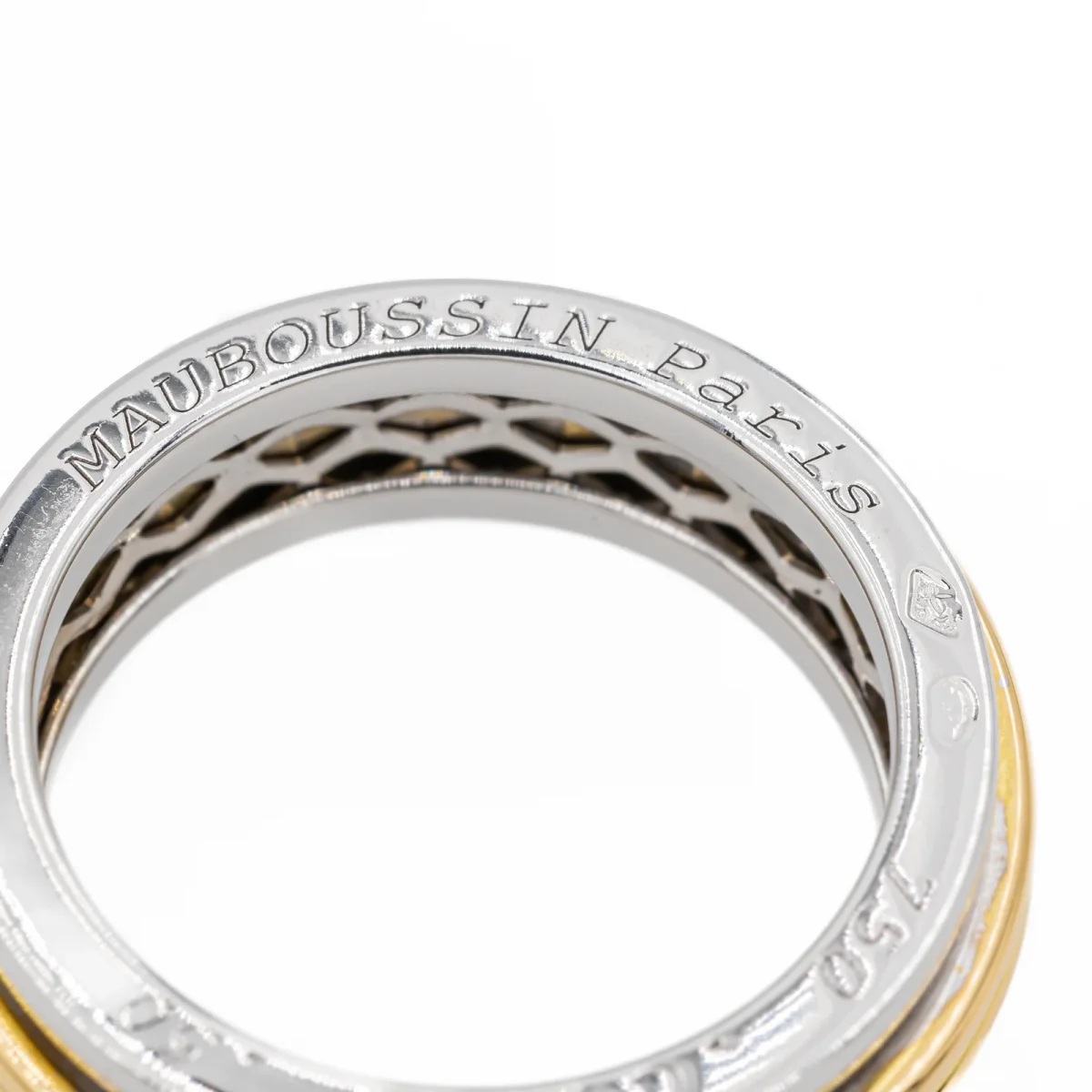 Mauboussin Bague Alliance Or blanc, Or jaune – Image 4