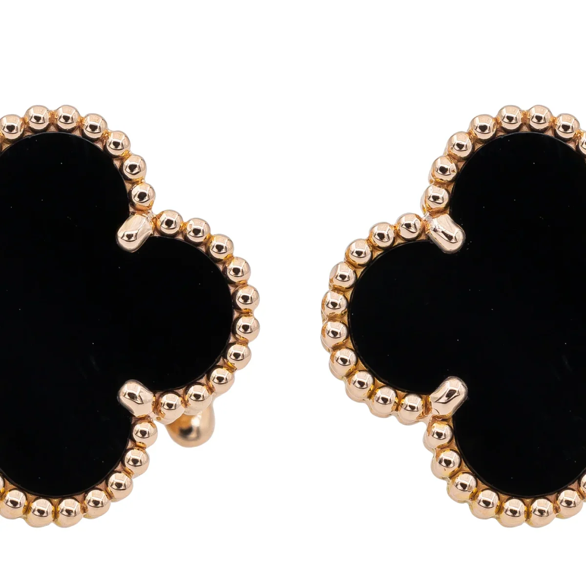 Van cleef & arpels Boucles d'oreilles Alhambra Or rose Onyx – Image 8