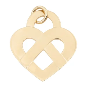 Poiray Pendentif Cœur Cœur entrelacé Or jaune