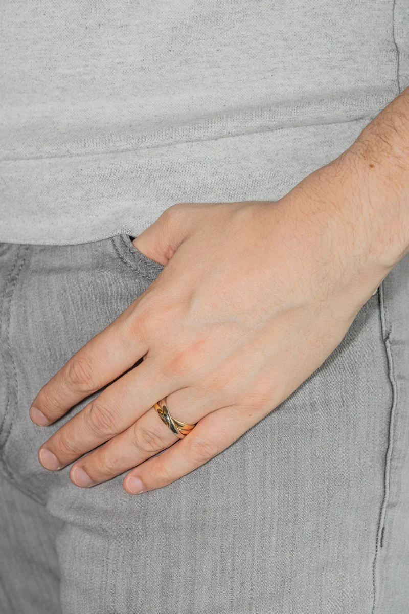 Cartier Bague Trinity Or rose, Or jaune, Or blanc – Image 3