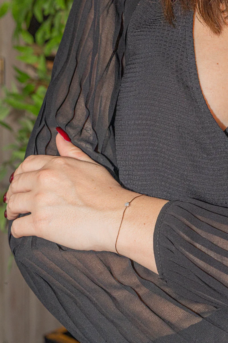 Redline Bracelet Cordon Illusion Or blanc Diamant – Image 3