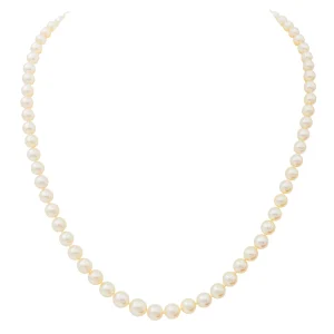 Collier Perle Or blanc Perle, Diamant