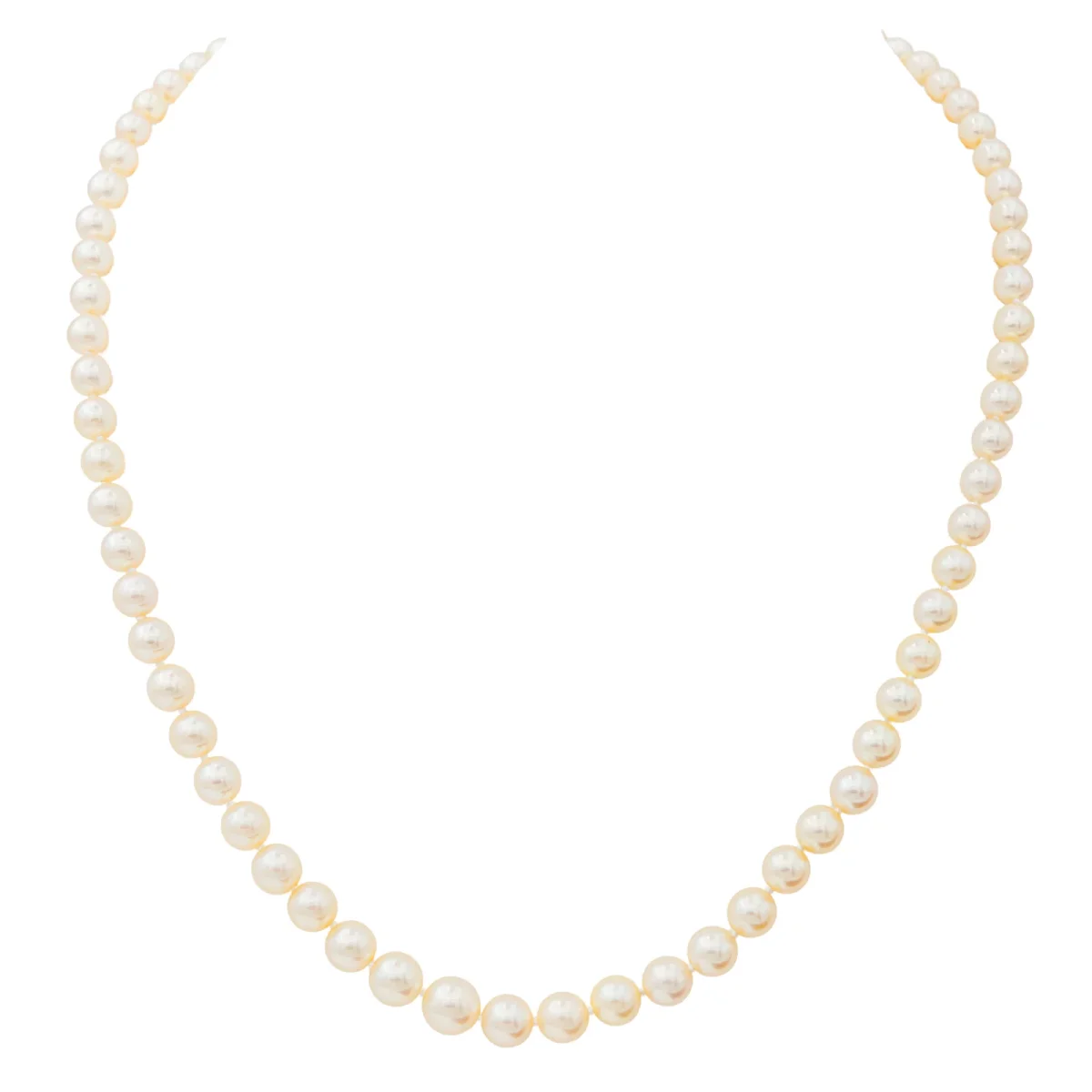 Collier Perle Or blanc Perle, Diamant – Image 2