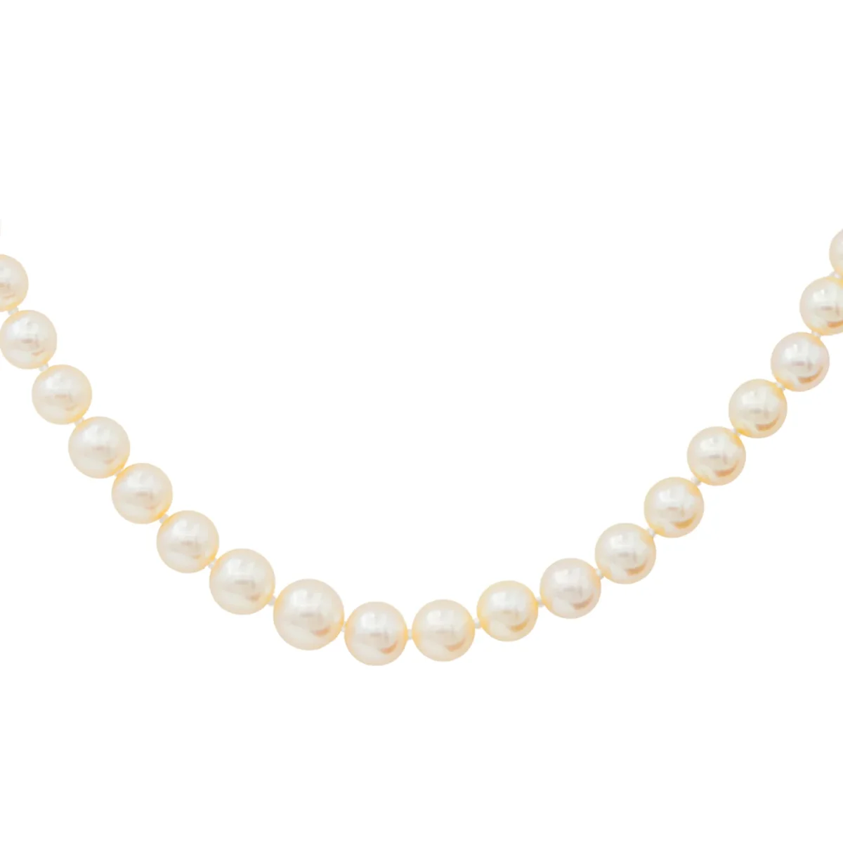 Collier Perle Or blanc Perle, Diamant – Image 5