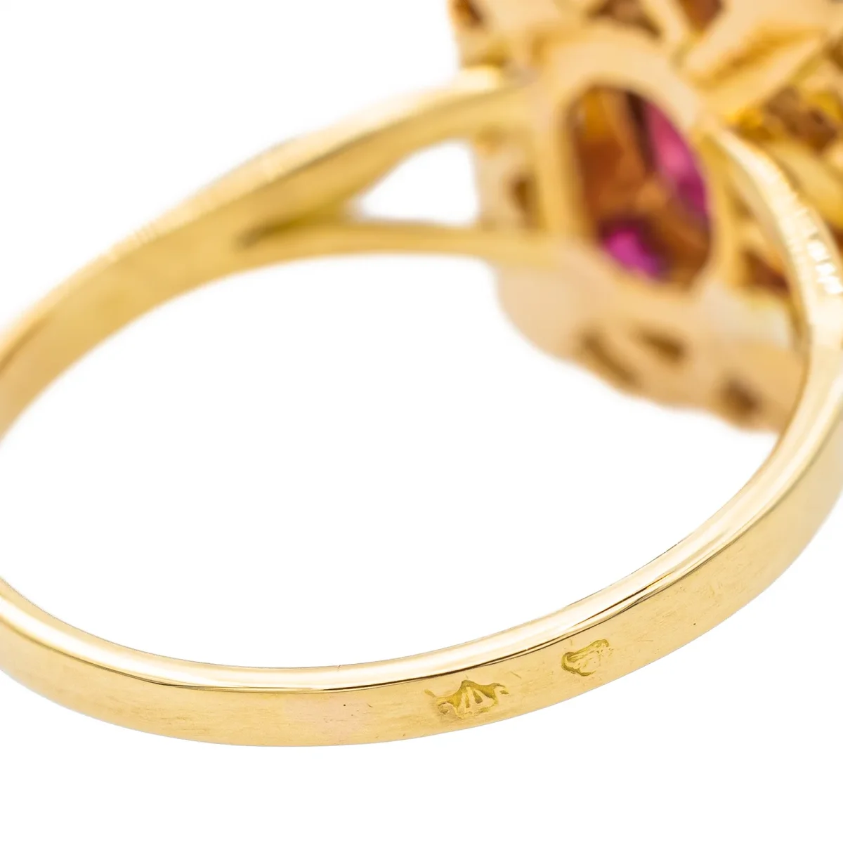 Bague Or jaune Rubis, Diamant – Image 8