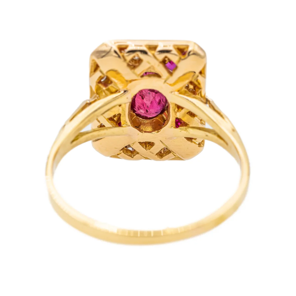 Bague Or jaune Rubis, Diamant – Image 9