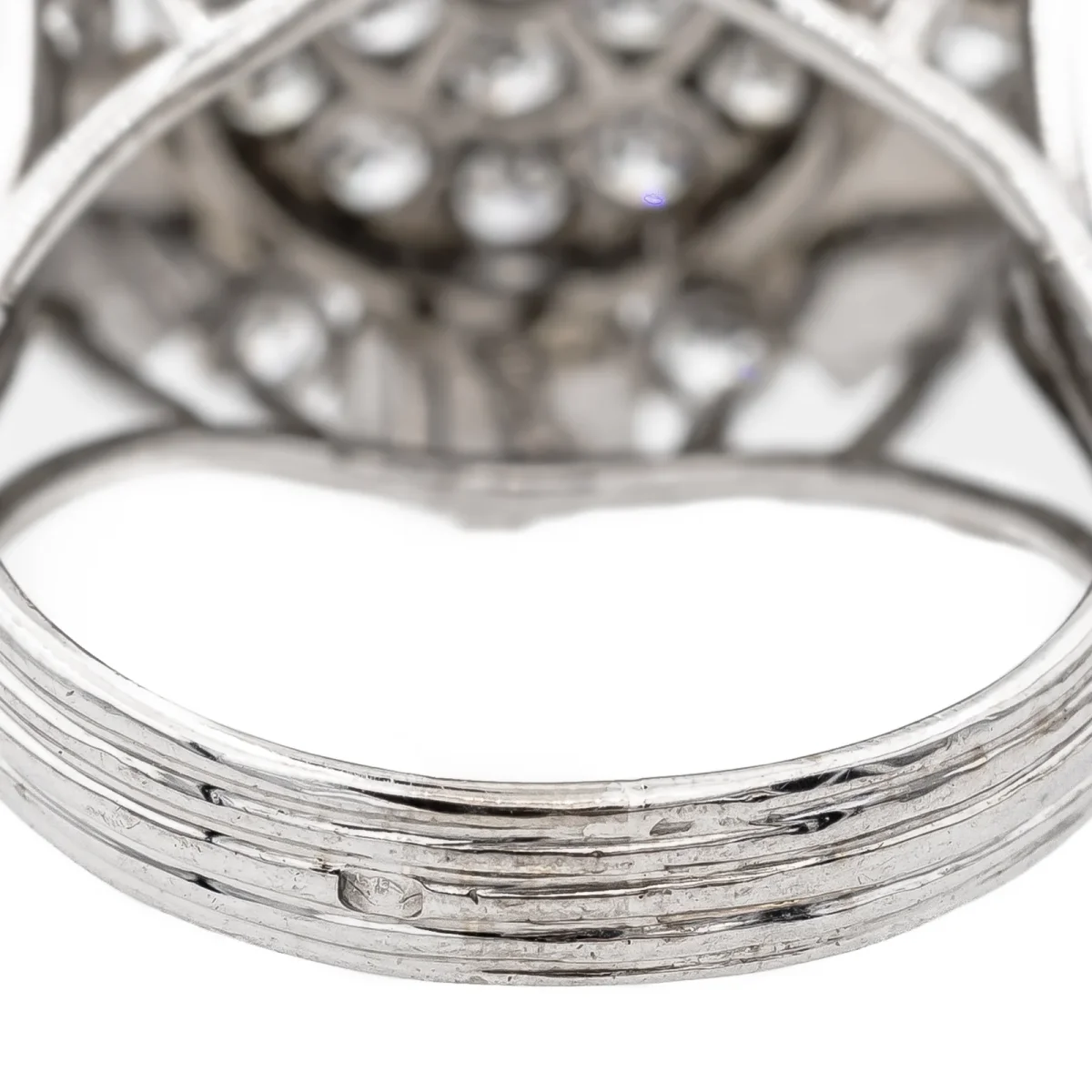 Bague Cocktail Or blanc Diamant – Image 7